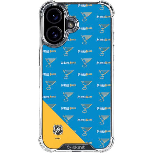 NHL St. Louis Blues Pattern iPhone 16 Clear Case
